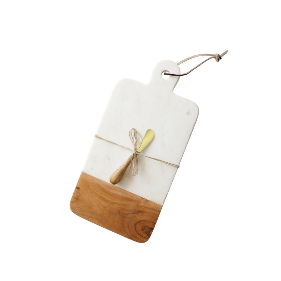 Skrebrt Home ESPRIT Hvid Natur 38 X 23 X 2 CM #1