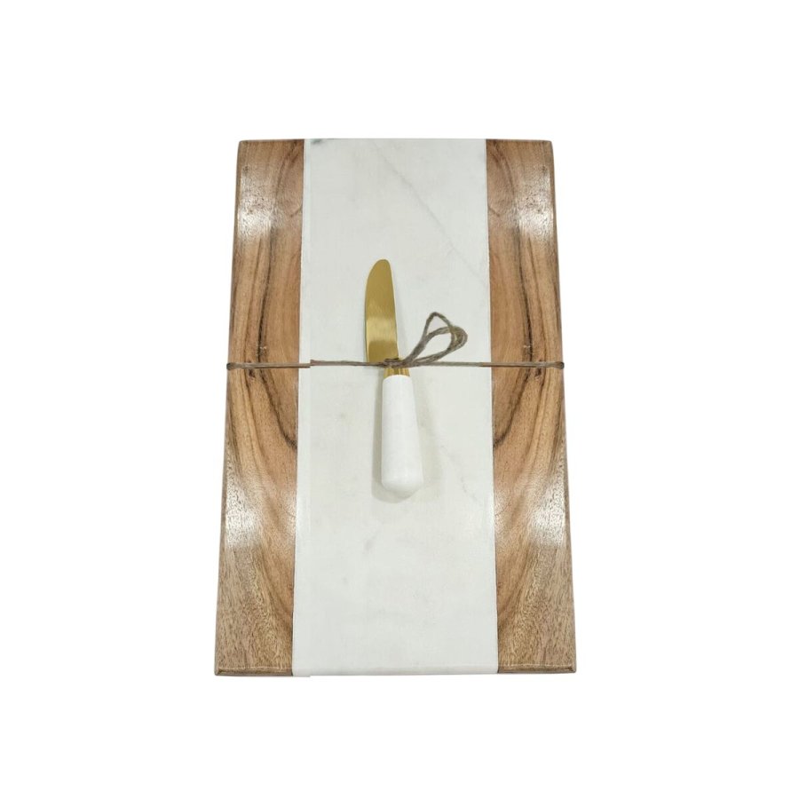 Skrebrt Home ESPRIT Hvid Natur 38 X 23 X 2 CM #1