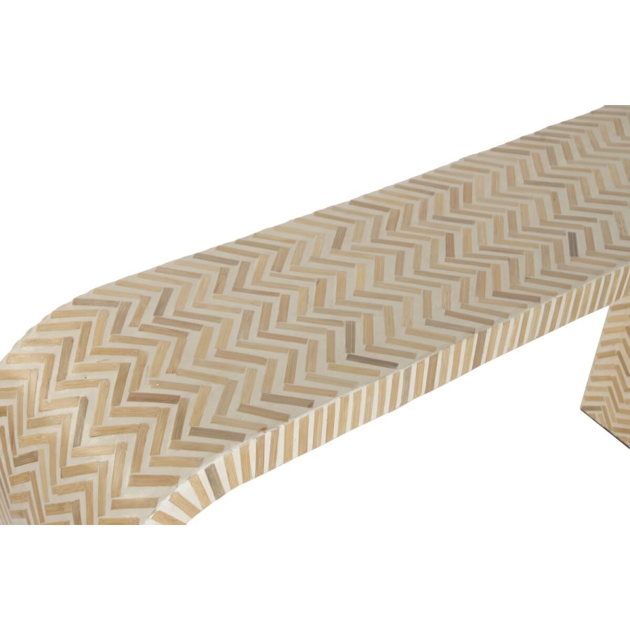 S�t med 3 borde Home ESPRIT Hvid Brun 120 x 30 x 70 cm (3 Dele) #2