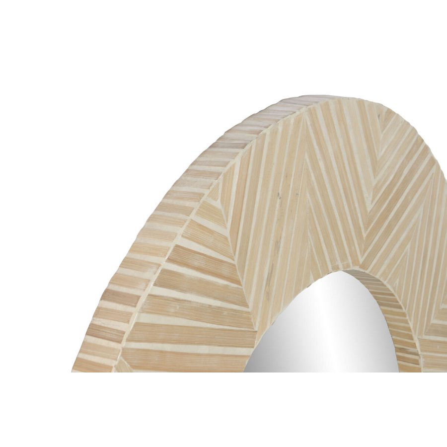 Vgspejl Home ESPRIT Hvid Brun Mosaik Tropisk 100 x 4 x 100 cm #3