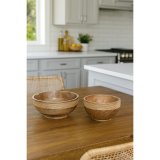 Borddekoration Home ESPRIT Brun Tov Mangotr 25 x 25 x 10 cm (2 enheder) #2