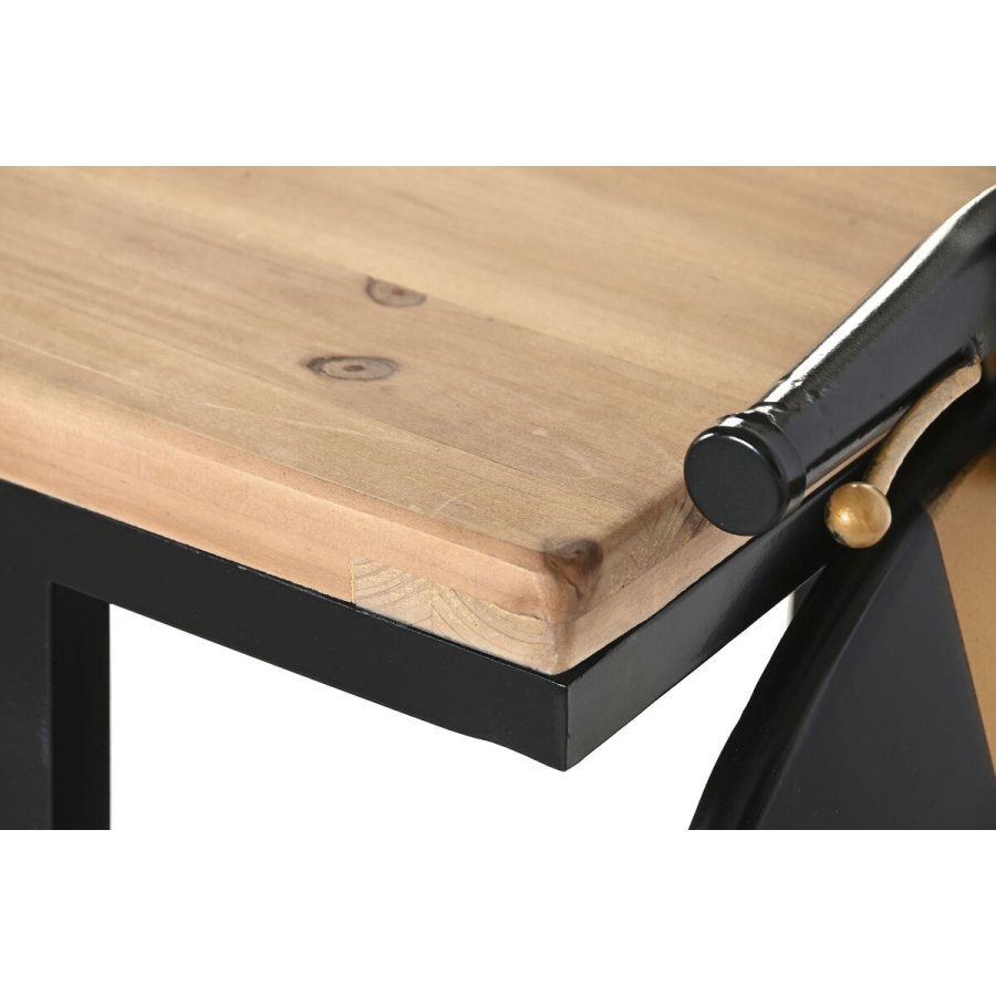 Flaskereol Home ESPRIT Sort Gylden 134 X 36 X 92 CM #4