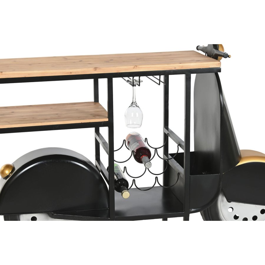 Flaskereol Home ESPRIT Sort Gylden 134 X 36 X 92 CM #6