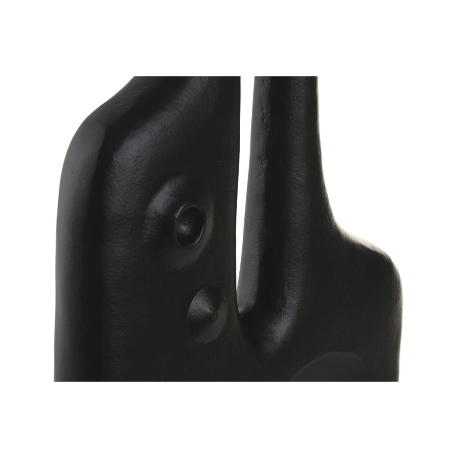 Vase Home ESPRIT Sort Aluminium Abstrakt Moderne 30 x 5 x 40 cm #4
