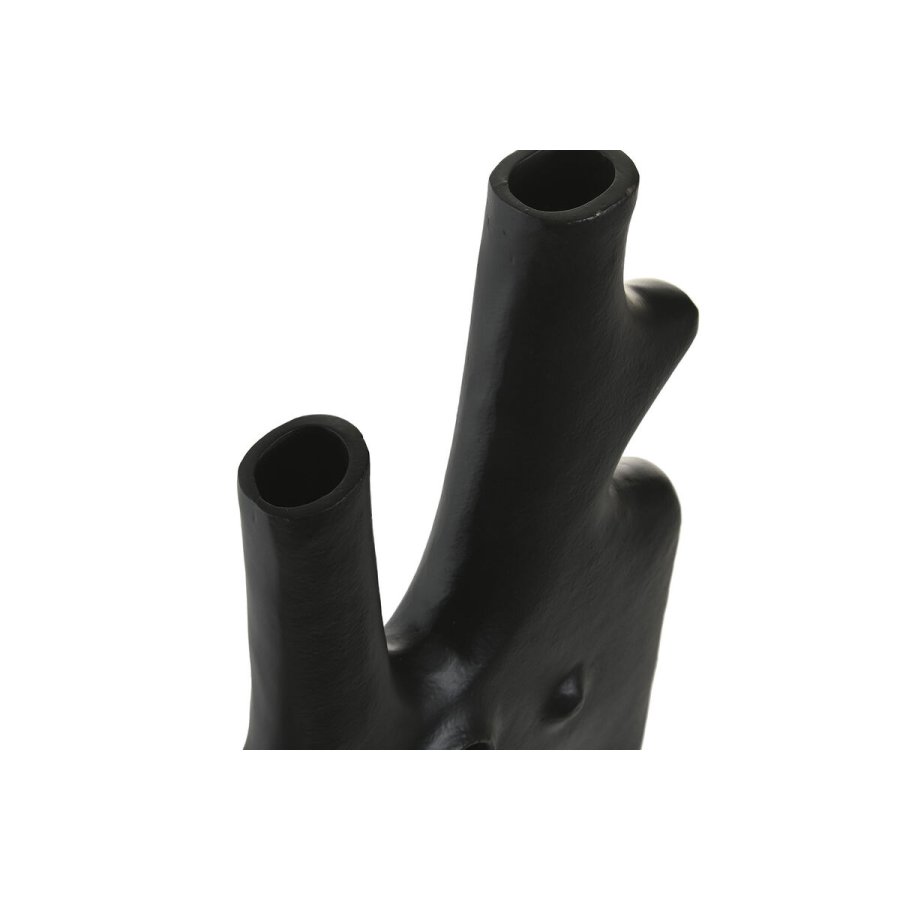 Vase Home ESPRIT Sort Aluminium Abstrakt Moderne 30 x 5 x 40 cm #3