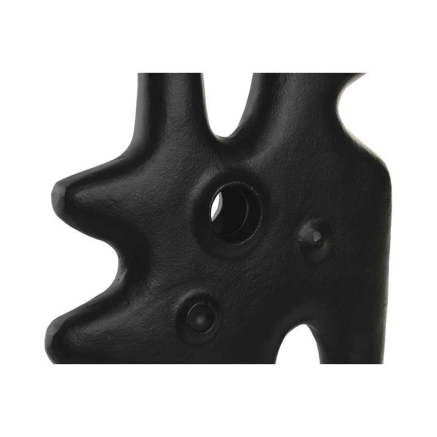 Vase Home ESPRIT Sort Aluminium Abstrakt Moderne 30 x 5 x 40 cm #4