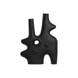 Vase Home ESPRIT Sort Aluminium Abstrakt Moderne 30 x 5 x 40 cm #1