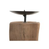 Set med d�kkeservietter Home ESPRIT Brun Sort Natur Jern Teak 8 x 8 x 30 cm (3 enheder) #3