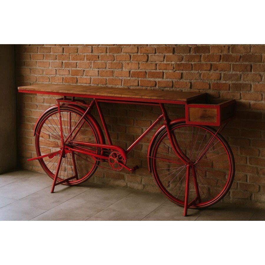 Konsol Home ESPRIT Brun Sort 195 x 40 x 91 cm #2