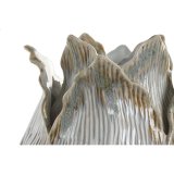 Vase Home ESPRIT Fldefarvet Keramik Blad af en plante 19 x 19 x 33 cm #3