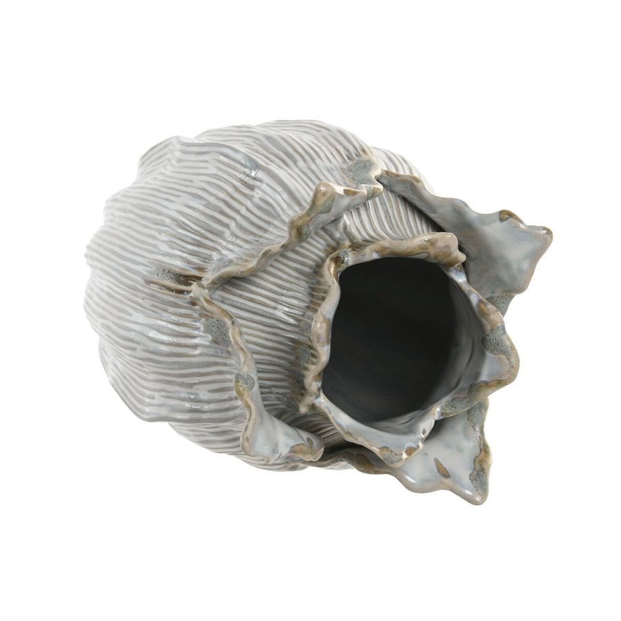 Vase Home ESPRIT Fldefarvet Keramik Blad af en plante 19 x 19 x 33 cm #4