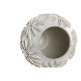 Vase Home ESPRIT Hvid Keramik Traditionel stil Blad af en plante 22 x 22 x 25 cm #3