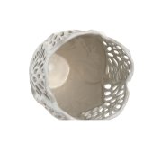 Vase Home ESPRIT Hvid Keramik Blad af en plante 23 x 23 x 36 cm #3