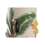 Vase Home ESPRIT Gr�n Beige Keramik Fugle Tropisk 17 x 17 x 30 cm #2