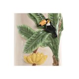 Vase Home ESPRIT Gr�n Beige Keramik Fugle Tropisk 12 x 12 x 22 cm #2