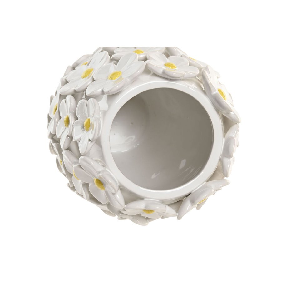 Vase Home ESPRIT Gul Hvid Keramik Shabby Chic 18 x 18 x 27 cm #3