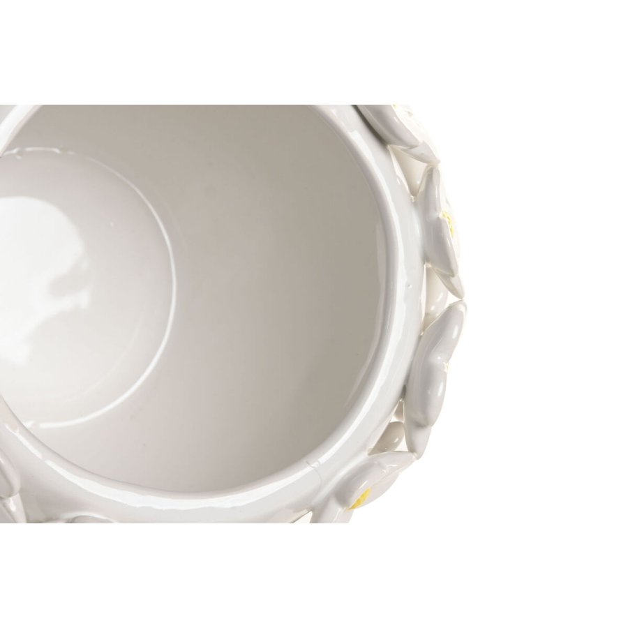 Vase Home ESPRIT Gul Hvid Keramik Shabby Chic 21 x 21 x 18 cm #3