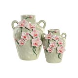 Vase Home ESPRIT Gr�n Pink Keramik Orientalsk 21 x 21 x 27 cm #4