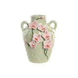 Vase Home ESPRIT Gr�n Pink Keramik Orientalsk 21 x 21 x 27 cm #1