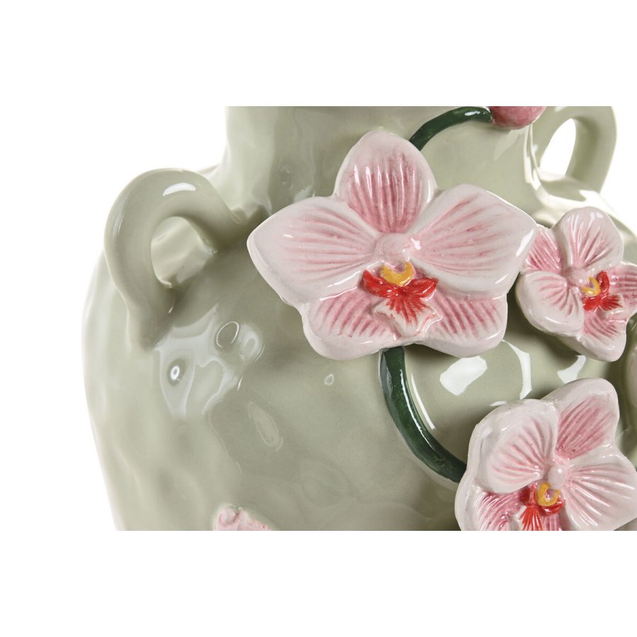 Vase Home ESPRIT Gr�n Pink Keramik Orientalsk 15 x 15 x 20 cm #2