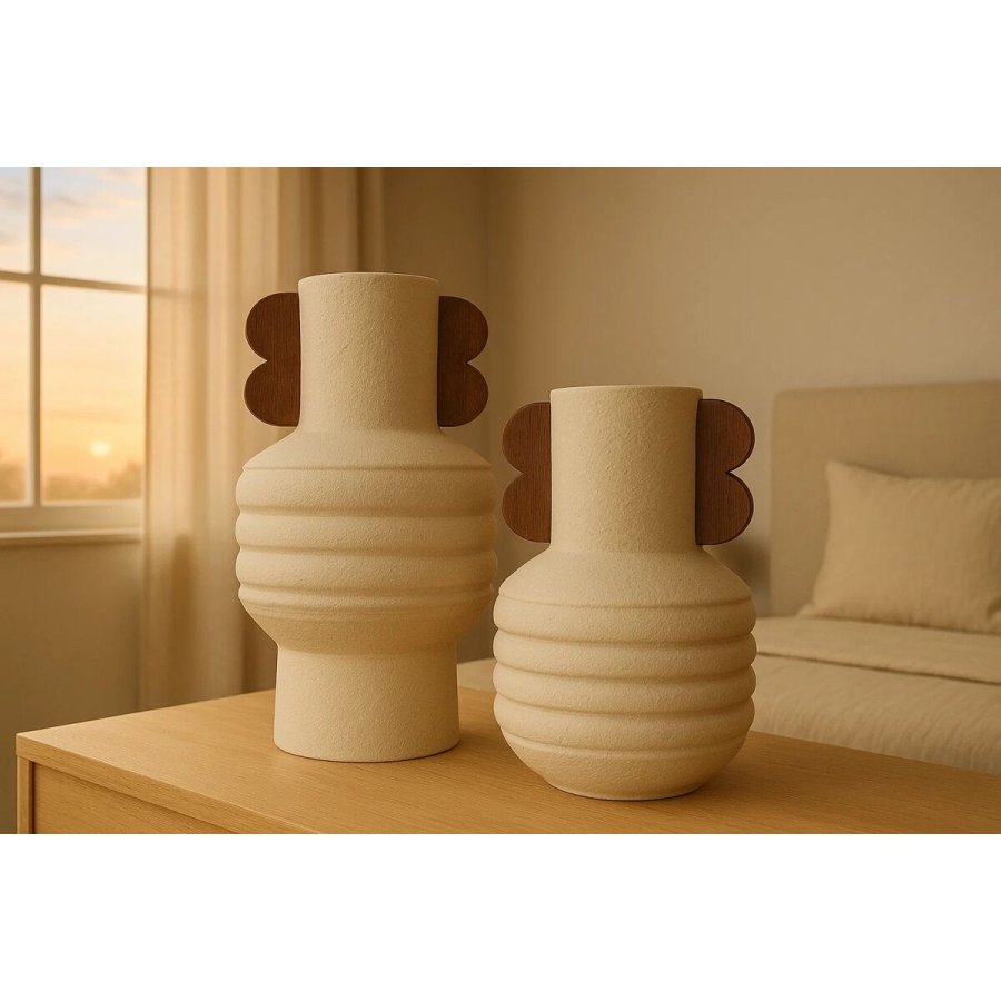 Vase Home ESPRIT Brun Beige Terrakotta Mangotr 28 x 28 x 33 cm #2