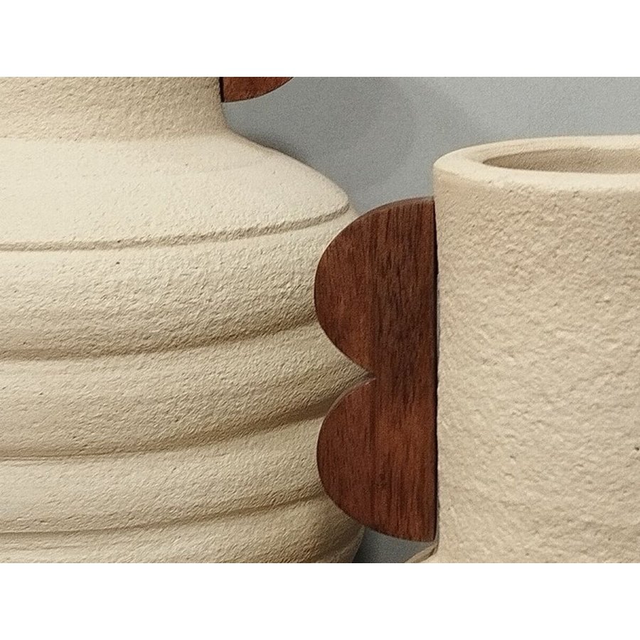 Vase Home ESPRIT Brun Beige Terrakotta Mangotr 28 x 28 x 33 cm #4