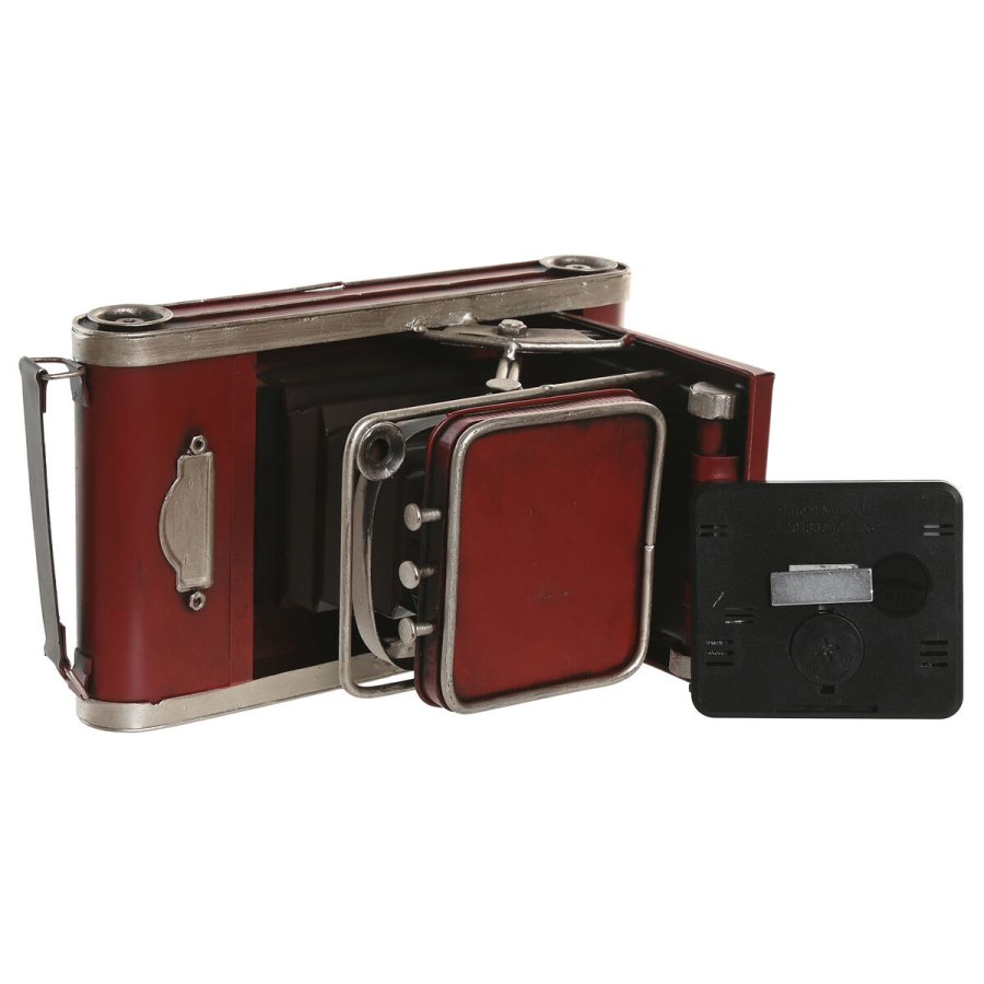 Namizna ura Home ESPRIT Sort Rdbrun Kamera Vintage (2 enheder) #3