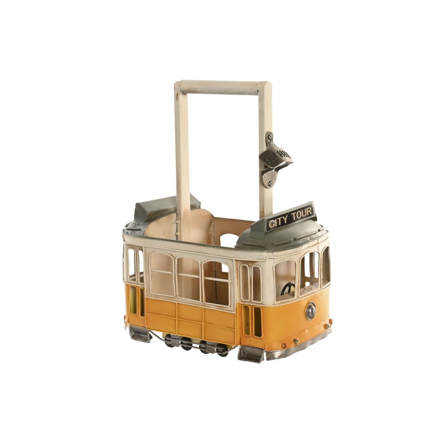 Flaskereol Home ESPRIT Gul Hvid 28 X 17 X 37 CM #1