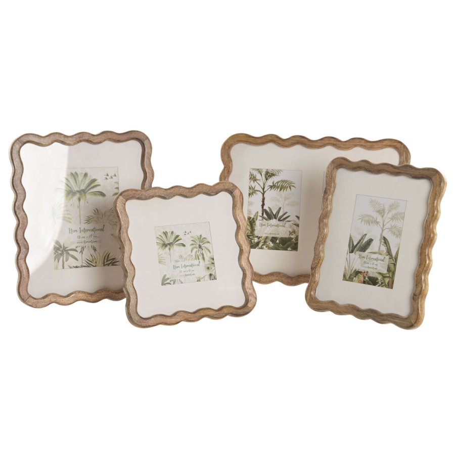 Fotoramme Home ESPRIT Hvid Brun Natur Krystal Mangotr� Urban #5