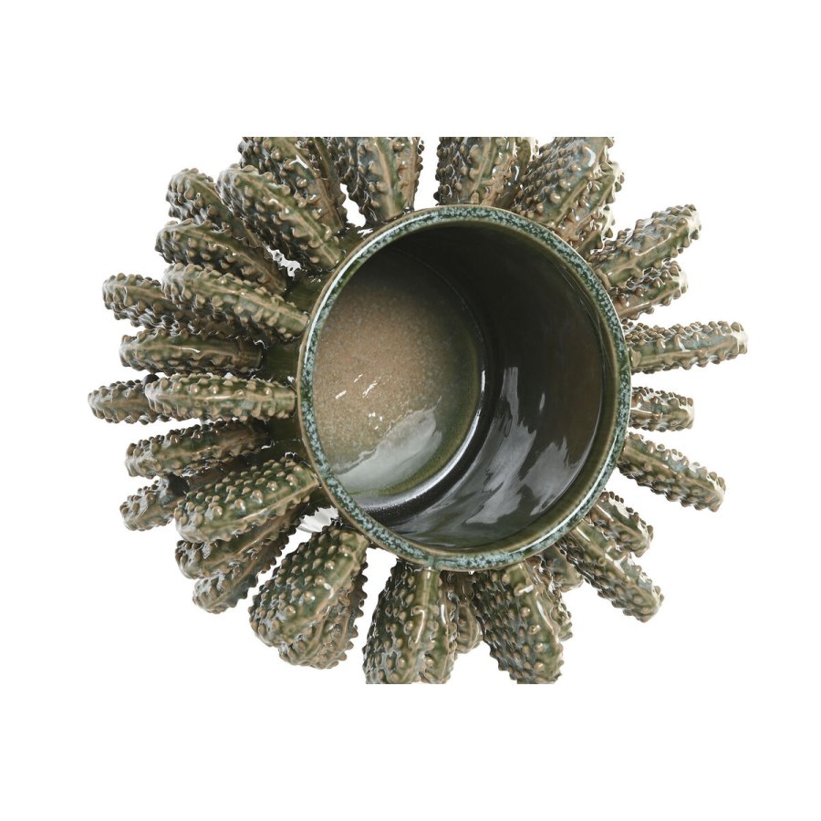 Vase Home ESPRIT Grn Keramik Tropisk #2