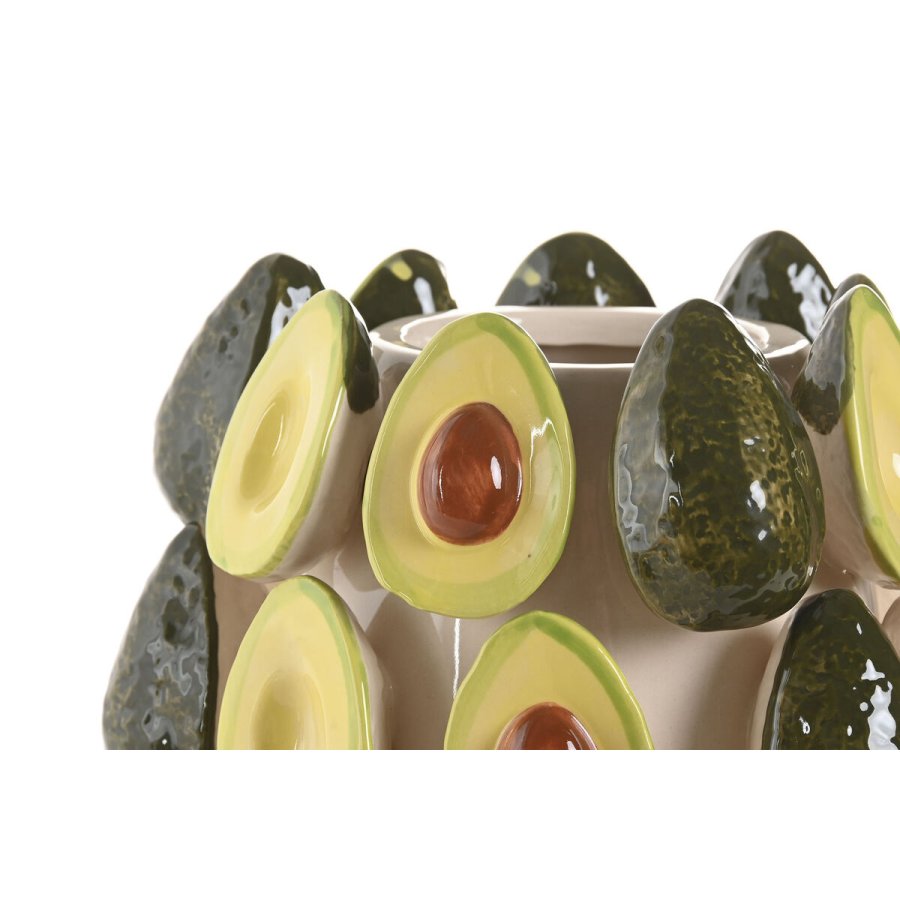 Vase Home ESPRIT Grn Keramik Avocado Tropisk 20 x 20 x 26 cm #2