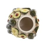 Vase Home ESPRIT Grn Keramik Avocado Tropisk 20 x 20 x 26 cm #3