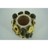 Vase Home ESPRIT Grn Keramik Avocado Tropisk 20 x 20 x 26 cm #4