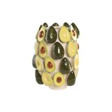Vase Home ESPRIT Grn Keramik Avocado Tropisk 20 x 20 x 26 cm #1