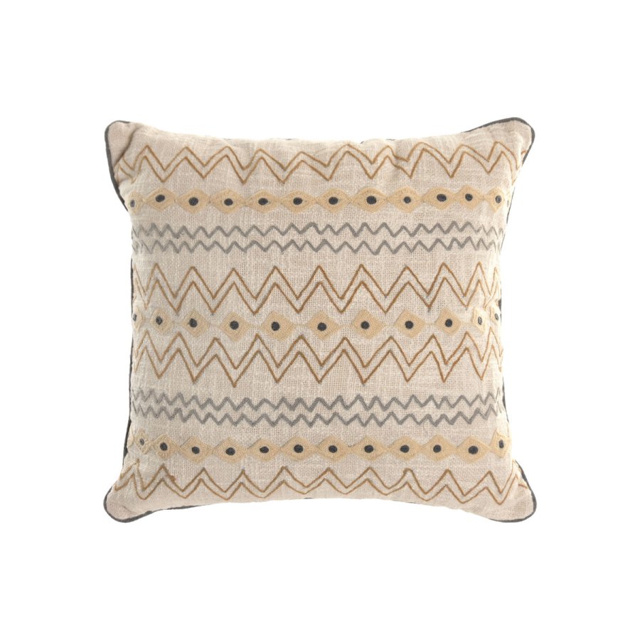 Pude Home ESPRIT Beige Ikat 45 x 45 x 15 cm #1
