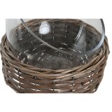 Borddekoration Home ESPRIT Gennemsigtig Natur Cottage 28 x 28 x 22 cm (2 enheder) #3