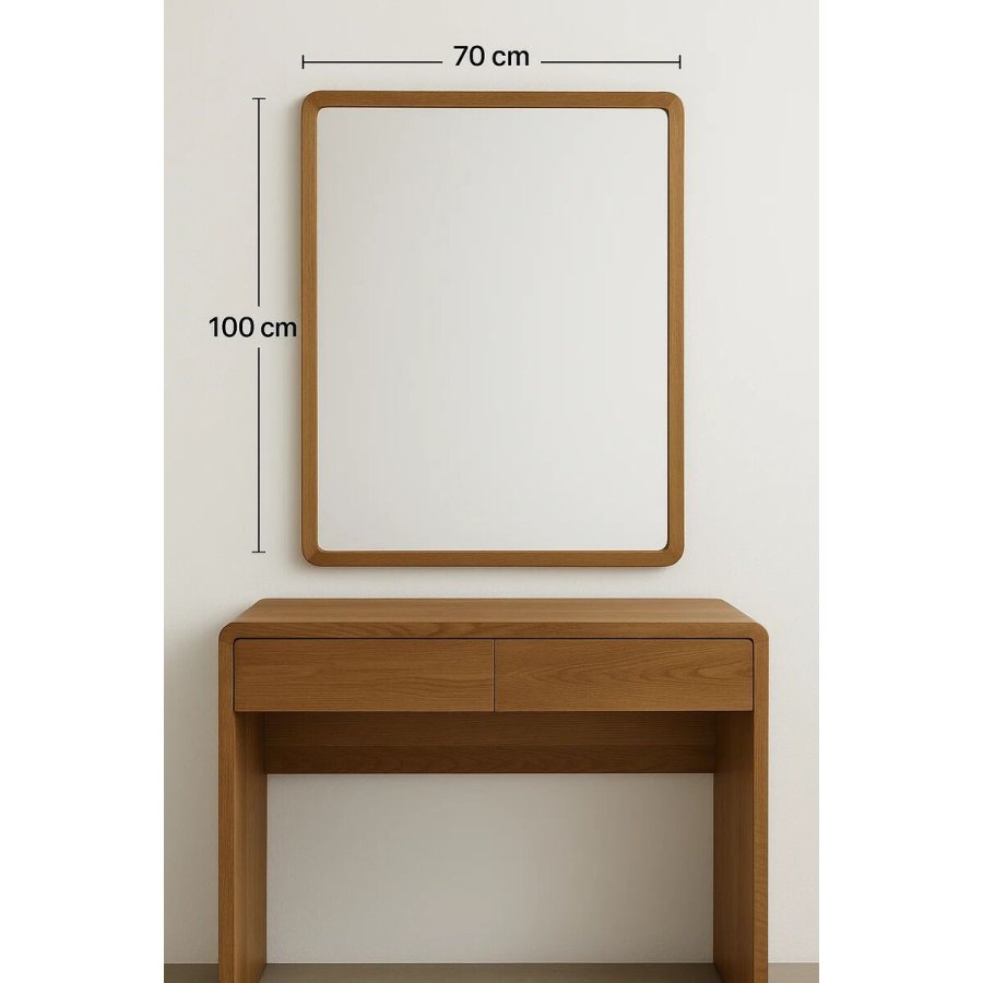 Vgspejl Home ESPRIT Brun Natur Urban 70 x 3 x 100 cm #1