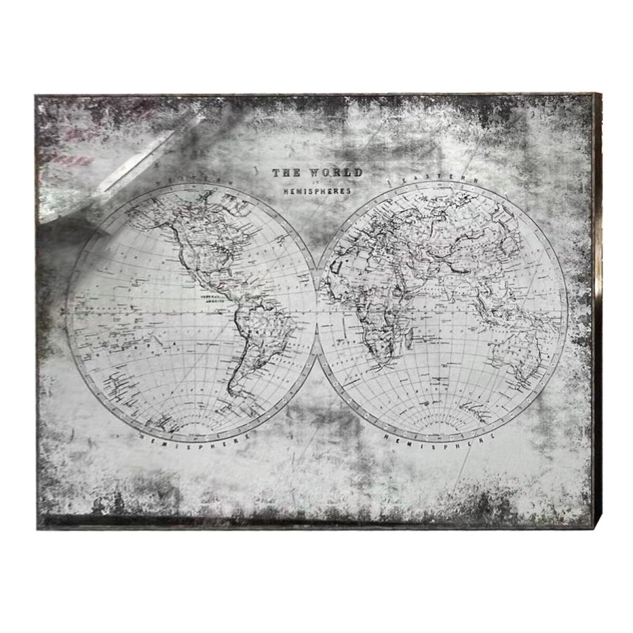 Vgspejl Home ESPRIT Sort Gylden Vintage 90 x 4 x 60 cm #1