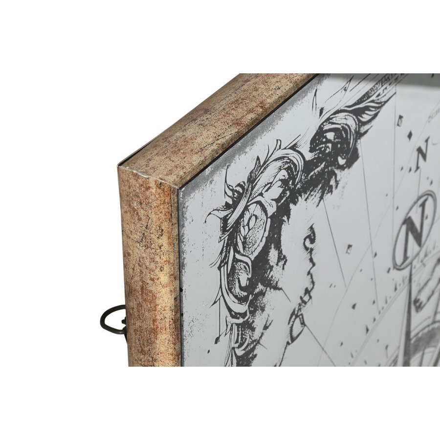 Vgspejl Home ESPRIT Sort Gylden Vintage 60 x 4 x 90 cm #2