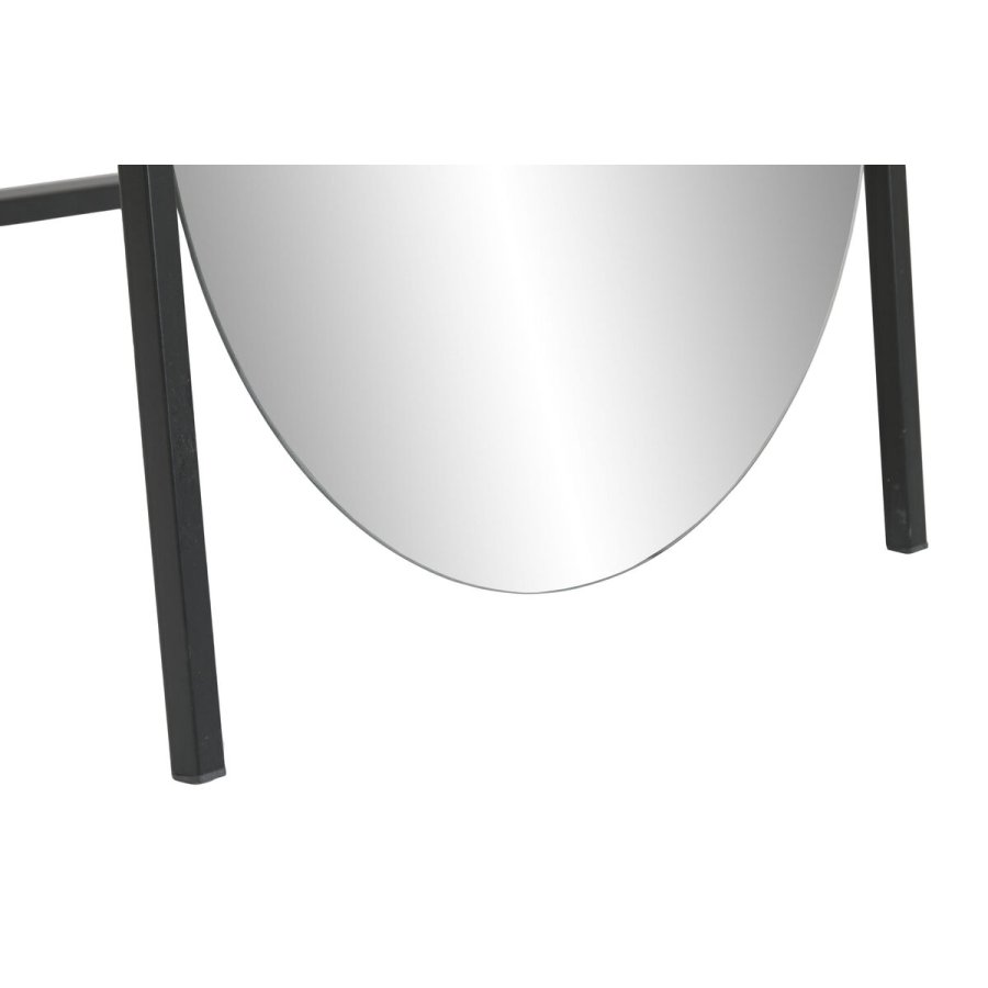 Fritstende spejl Home ESPRIT Sort Krystal Jern #6