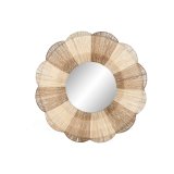 Vgspejl Home ESPRIT Brun Natur Boho 87 X 8 X 87 CM #1