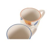 Krus Home ESPRIT Gul Bl� Hvid Orange Citron Middelhavet Med relief 360 ml (4 enheder) #5