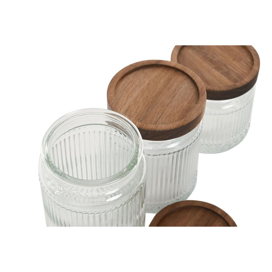 St med 3 Dser Home ESPRIT Gennemsigtig Natur 700 ml 1 L 3 Dele #3