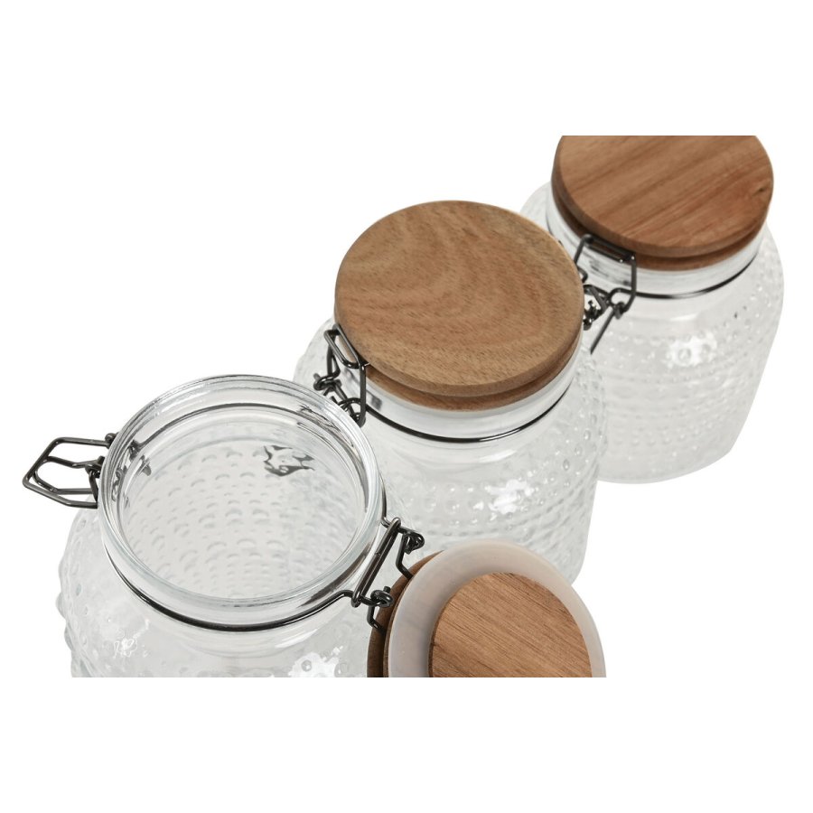 St med 3 Dser Home ESPRIT Gennemsigtig Natur 950 ml 1,2 L 3 Dele #3