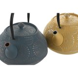 Tekande Home ESPRIT Gul Turkisbl� Rustfrit st�l Jern 1,2 L (2 enheder) #2