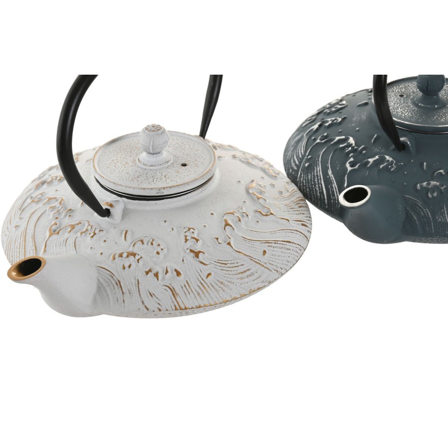 Tekande Home ESPRIT Bl� Hvid Rustfrit st�l Jern 800 ml (2 enheder) #2