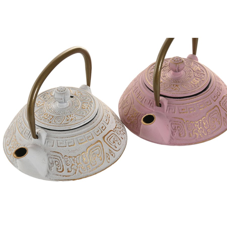 Tekande Home ESPRIT Hvid Pink Rustfrit st�l Jern 400 ml (2 enheder) #4