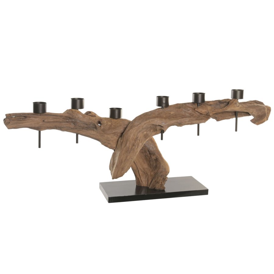 Lyseholder Home ESPRIT Jern Teak #1