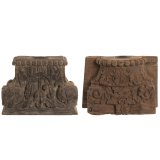 Lyseholder Home ESPRIT Teak 26 x 26 x 30 cm (2 enheder) #1