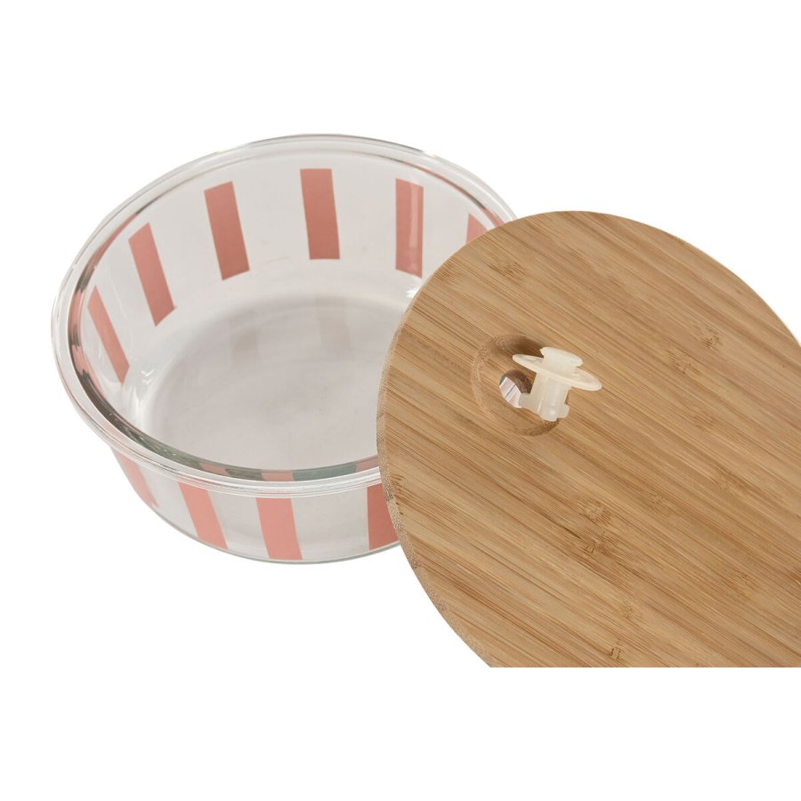 Madkasse Home ESPRIT Gul Grn Koral Krystal Borosilikatglas Striber Moderne 900 ml #3